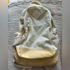 Visvim - 22 L - Large Backpack in 2 tone white & cream